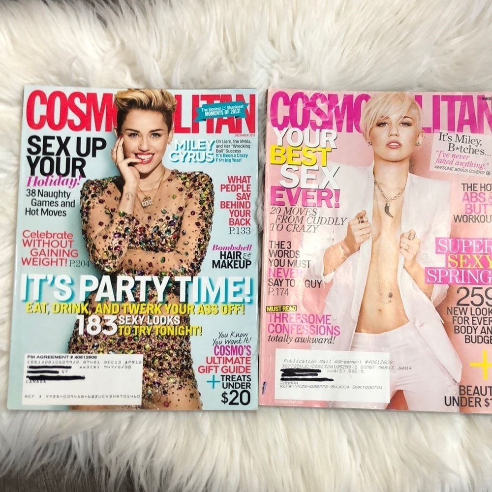 Cosmopolitan Miley Cyrus March 2013 & December 2013